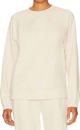 Eberjey Luxe Sweats The Long Sweatshirt In Botanical Oat