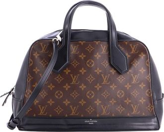 Louis Vuitton Black Monogram Canvas & Calfskin Dora Mm (Authentic Pre-Loved)