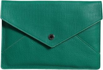 Dolce & Gabbana Groene Leren Clutch Portemonnee Tablethoes - Dames - Clutches - Groen - ONE Size - Leer - Tassen