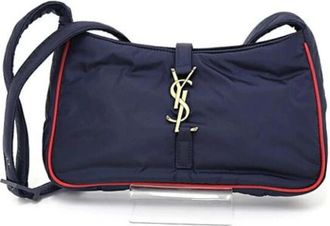 Saint Laurent Tweedehands leren schoudertassen - Dames - Vintage Schoudertas - Blauw - ONE Size - Leer - Vintage