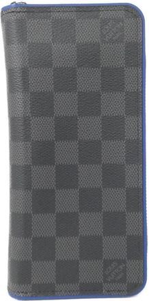 Louis Vuitton Blue Graphite Coated Canvas Long Wallet (Bi-Fold) (Pre-Owned)