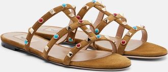 Valentino Garavani Embellished suede sandals