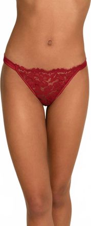 Cosabella Magnolia String Bikini Bottom In Deep Ruby