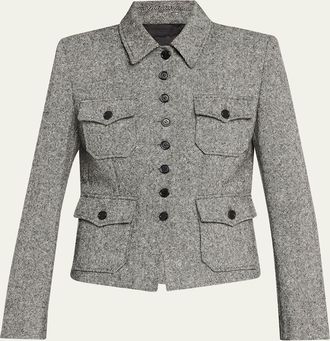 Nili Lotan Jamison Single-Breasted Utility Jacket