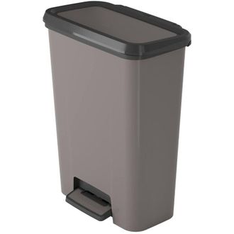 Dmora Dmora - Contenedor De Basura Carleton, Cubo De La Basura, Papelera Para Recogida Selectiva De Residuos, Gabinete De Basura, 48x29 H63 Cm, Gris Oscuro