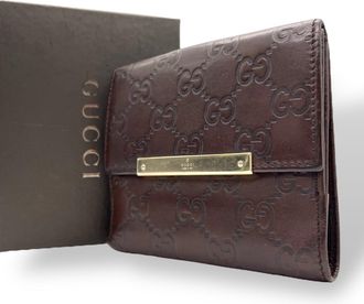 Gucci Brown Leather Wallet (Bi-Fold) (Pre-Owned)