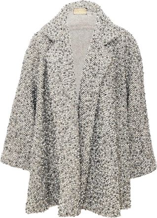 Gianfranco Ferre Beaded Herringbone Coat - 80s