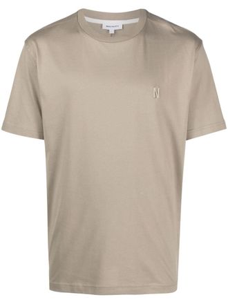 Norse Projects Johannes logo-embroidered T-shirt - Neutrals