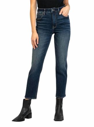 Kut from the Kloth Elizabeth High Rise Straight Leg Jean In Resounding Dark Wash