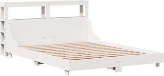 vidaXL Bed Frame without Mattress White 160x200 cm Solid Wood Pine Vidaxl