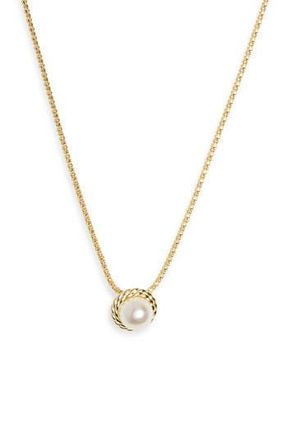 Argento Vivo Faux Pearl Pendant Necklace in Gold at Nordstrom Rack