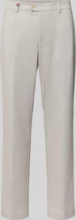 CG - Club of Gents Hose mit Label-Detail Modell Orlando in Beige Melange, Gr&ouml;&szlig;e 46