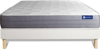 Actisom Actisom - Somier Blanco + Colch&oacute;n Con Muelles Y Viscoel&aacute;stica 135 X 190