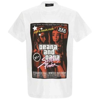 Dsquared2 Deana En Dana Grafisch Wit T-shirt