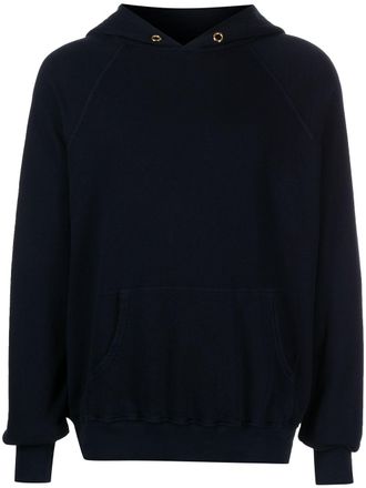 Les Tien long-sleeved cotton hoodie - Blue