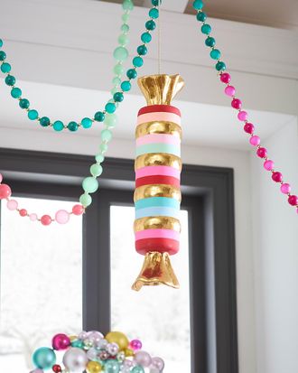 Glitterville Stripe Taffy Holiday Display, 18