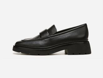 Vince Womens Robin Leather Loafer In Black