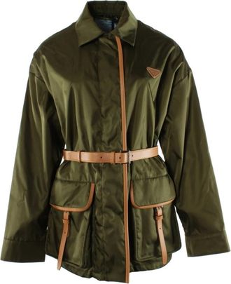 Prada Light Re-Nylon Jas - Dames - Zomerjassen - Groen - M - Nylon - Jassen
