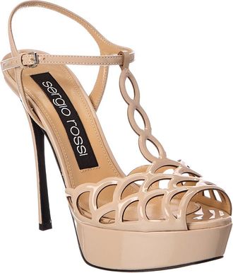 Sergio Rossi Mermaid 90 Patent Platform Sandal