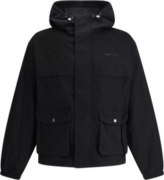 Daily Paper Clothing Jassen, Heren, Zwart, M, Katoen, Katoenen jas met verstelbare capuchon