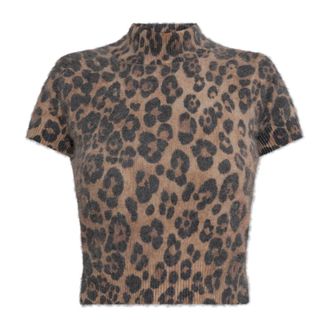 Blumarine Blouses, female, Beige, Size: S Top with animal motif