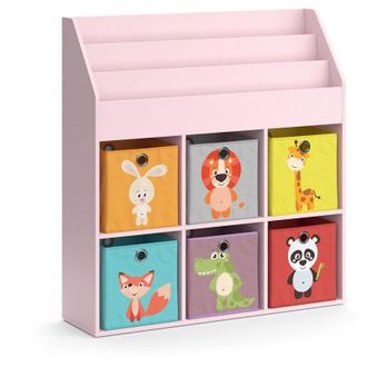 Vicco Estanter&iacute;a Infantil Luigi, Rosa, 107.2 X 114.2 Cm Con 6 Cajas Plegables (color) Vicco