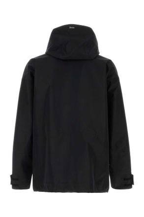 Herno Mens Black Polyester Jacket Nero Exterior: Giubbini