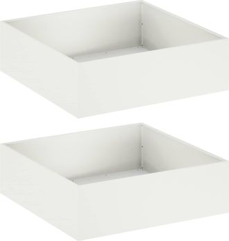 vidaXL Macetero De Jard&iacute;n 2 Uds. Blanco 100 X 100 X 30 Cm Vidaxl