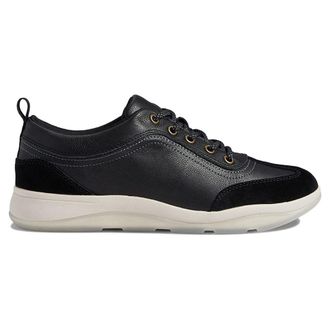 Vionic Nyla Leather Suede Womens Low Top Trainers - Black - Size:UK 5.5