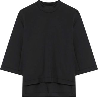 Moncler Zwart T-shirt Girocollo Edward EN - Dames - T-shirts - Zwart - XS - Tops