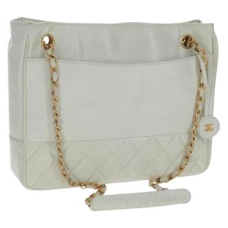 Chanel Pre-owned Tote Bags, female, White, Size: ONE SIZE Pre-owned Vintage Tote Bag