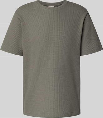 Only & Sons Regular Fit T-Shirt mit Waffelmuster in Hellgrau, Größe XXL