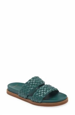 FRANKiE4 Womens Malone Weave Slide Sandal In Spring Green