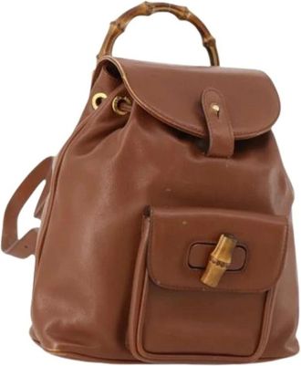Gucci Pre-owned Backpacks, female, Brown, Size: ONE SIZE Pre-owned Vintage Backpack