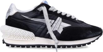 Golden Goose Black Graphic Running Sneakers