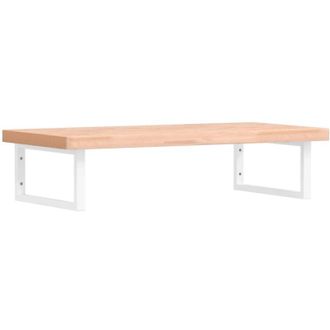 vidaXL Estante De Lavabo De Pared De Acero Y Madera Maciza De Haya Vidaxl