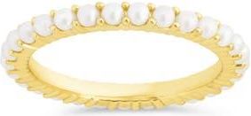 Sterling Forever Gianna Cultured Pearl Ring in Gold at Nordstrom, Size 9