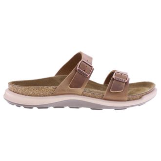 Birkenstock Sierra CT Waxy Leather Unisex Slides Sandals - Ginger Brown - Size:UK 5.5