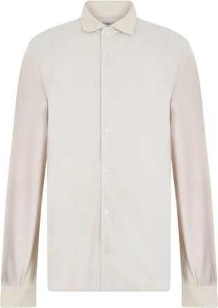 Fedeli Blouses & Shirts - Heren - Casual Overhemden - Beige - 4XL - Overhemden