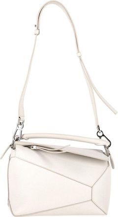 Loewe Ecru Calfskin Leather Puzzle Small Bag (Authentic Pre-Loved)