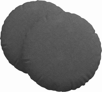 vidaXL Cojines Para Asiento 2 Pcs Gris Oscuro &Oslash; 80 Cm Tela De Pana Vidaxl