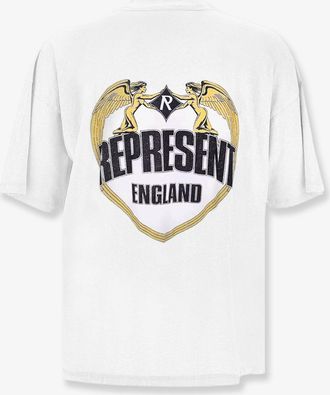 Represent Mens Cotton T-Shirt With Distressed Effect White T-Shirts And Polos