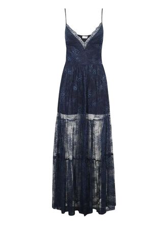 Ermanno Scervino Midi-jurk met vlakken - Blauw