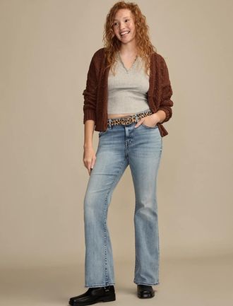 Lucky Brand Womens High Rise Curvy Flare