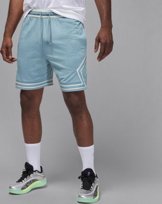 Nike Jordan Mens Jordan Sport Dri-FIT Mesh Diamond Shorts in Grey | HF9910-041