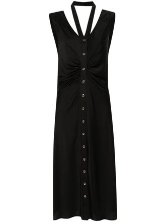 Pinko Midi-jurk met ruches - Zwart