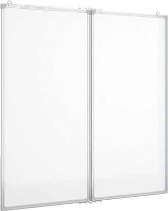 vidaXL Vidaxl - Pizarra magnética plegable aluminio 80x80x1,7 cm