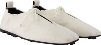 Sams&oslash;e & Sams&oslash;e Womens Lambskin Leather Ballerina White