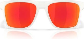 Oakley 57mm Polarized Rectangular Sunglasses in Matte Vapor /Prizm Ruby at Nordstrom