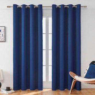 No Brand Cortinas Opacas, Paquete De 2, Modernas, Aislantes T&eacute;rmicas, Ideales Para Sal&oacute;n Y Dormitorio - Color Gris - 132x160 Mm